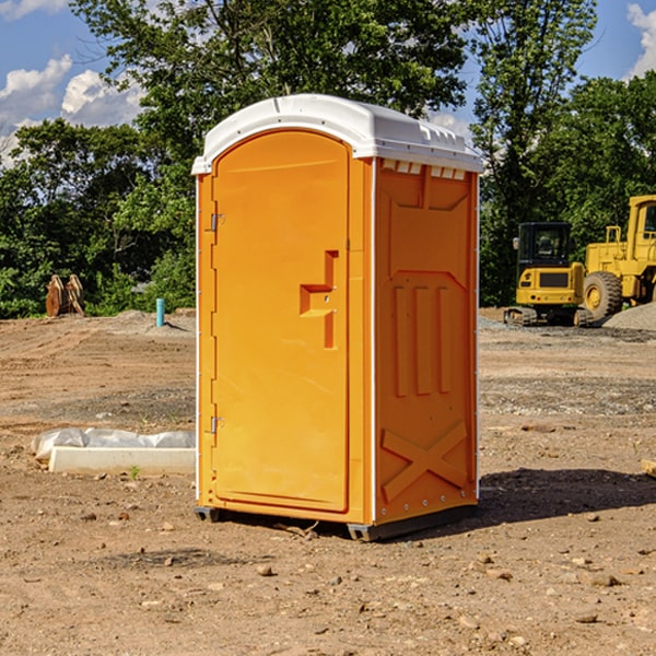 how often are the porta potties cleaned and serviced during a rental period in Springbrook IA